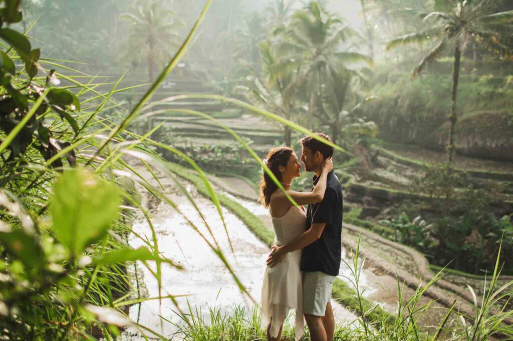 bali honeymoon rice field