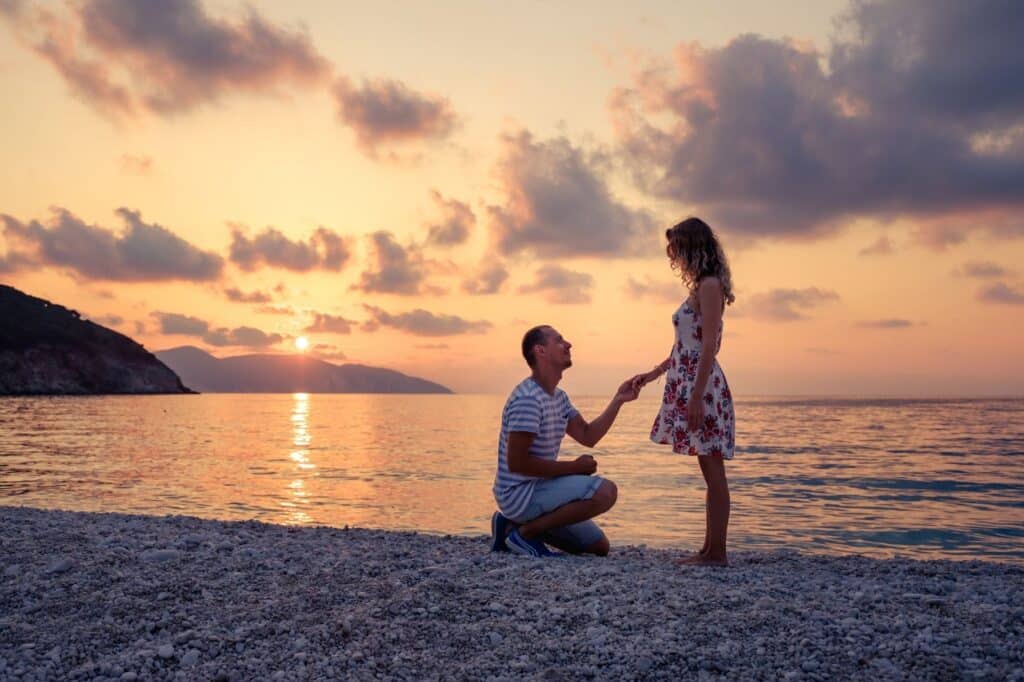 romantic wedding proposal