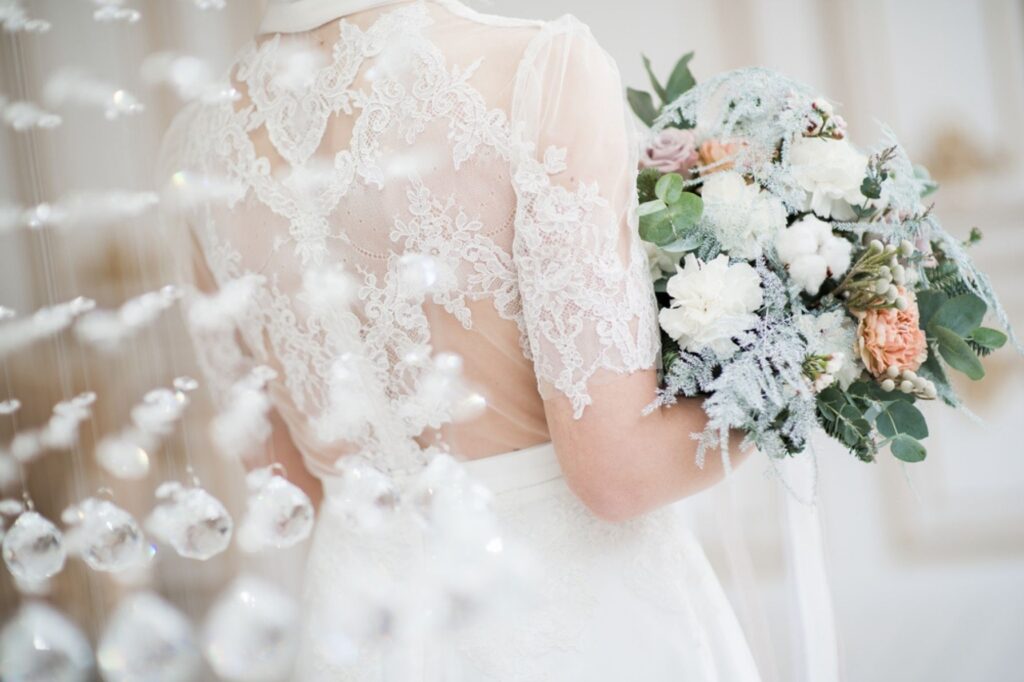 Wedding Bouquet with Artificial Flowers