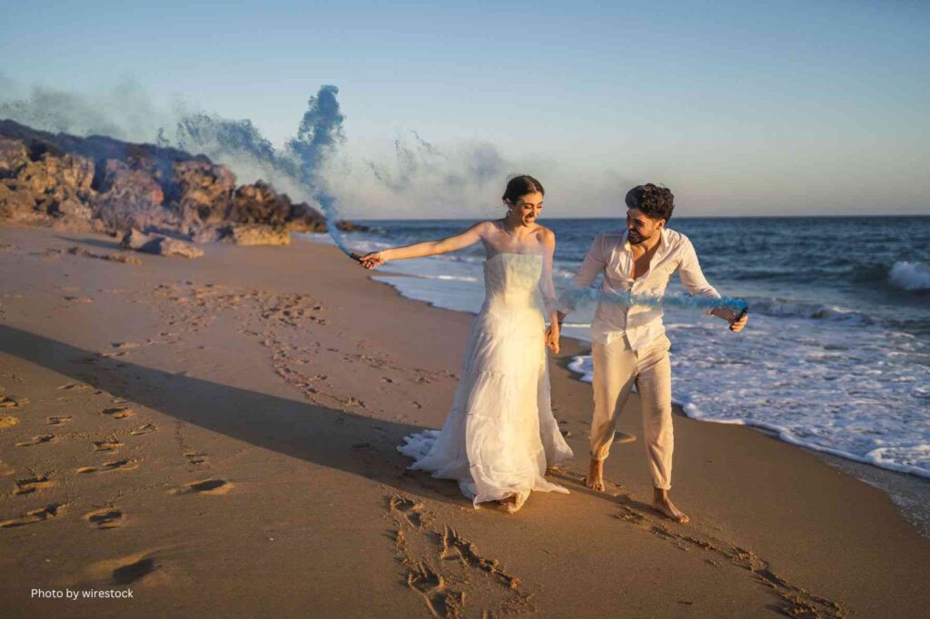 konsep pernikahan di tepi pantai