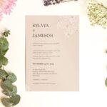 Beige invitation