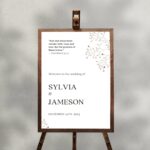 Beige invitation signage