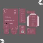 Arabic purple wedding mockup