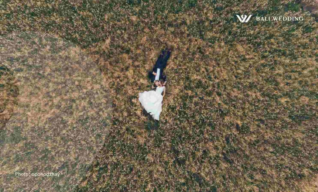 Drone photograhy prewedding