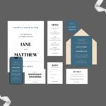 Lily blue invitation mock-up
