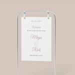 Mauve rose welcome sign