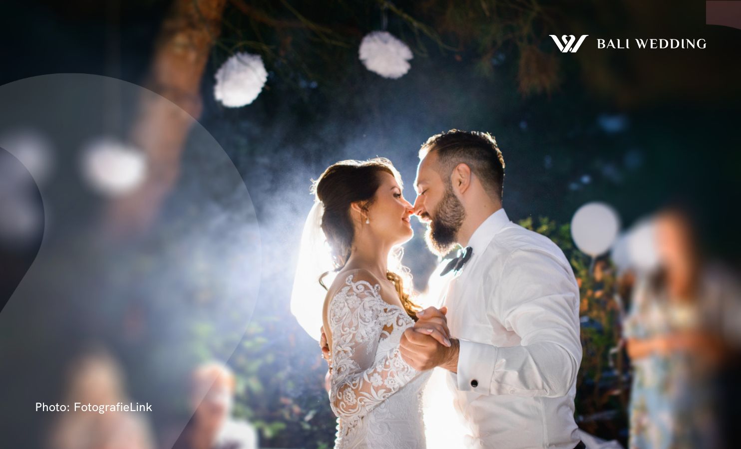 Nighttime wedding photography