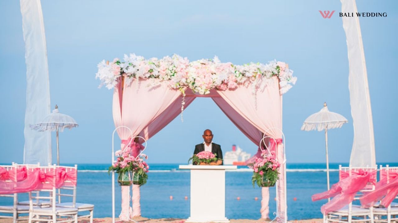 Grand Mirage Resort Beach wedding setup