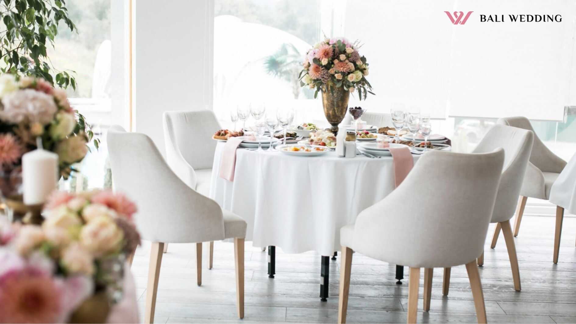 kamar hotel, Wedding table decorations
