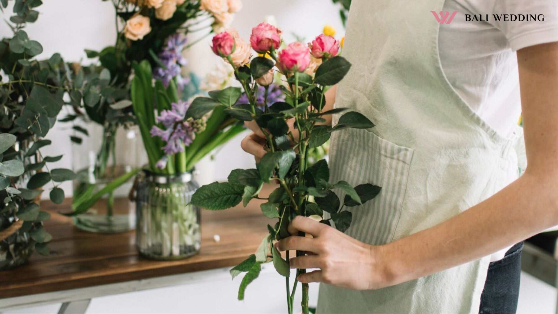 florist holding bouquet